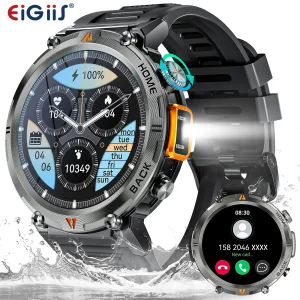 EIGIIS KE3 Bluetooth Smartwatch with Flashlight