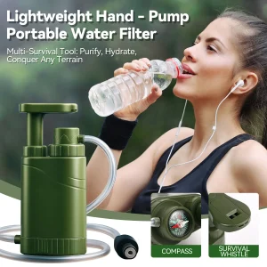 Portable 4-Stage 0.01 Micron Water Purifier Pump