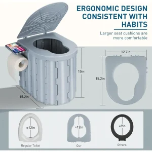 Portable Camping Toilet with Pop-Up Privacy Tent