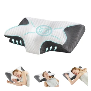 JHK Ergonomic Cervical Memory Foam Cooling Pillow