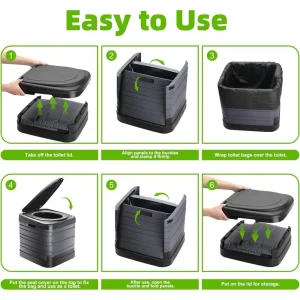 XXL 16" Tall Portable Camping Toilet for Adults