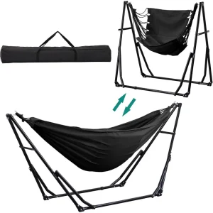 2-in-1 Hammock & Swinging Chair with Stand